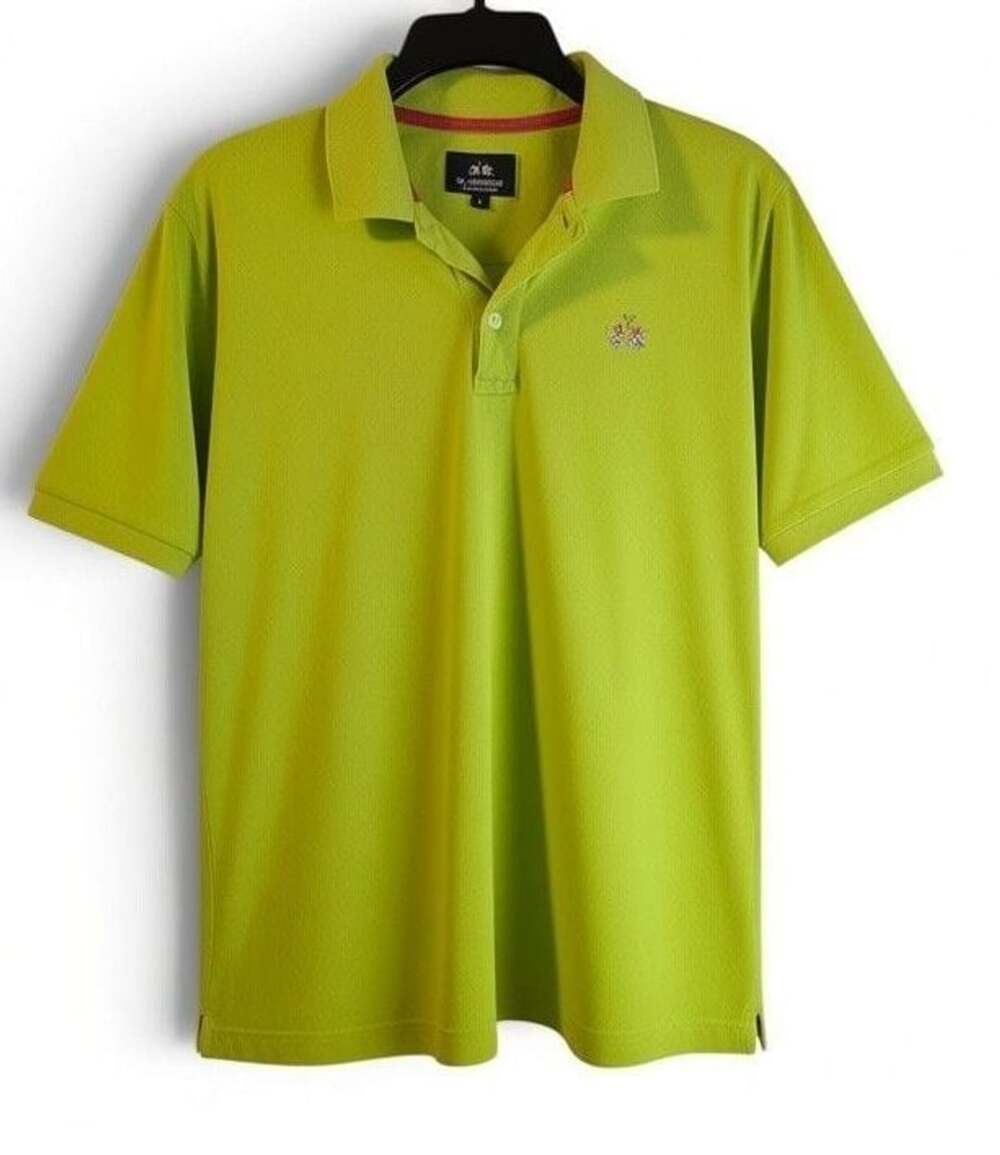 La Martina Buenos Aires Lime Green Polo Shirt Size L